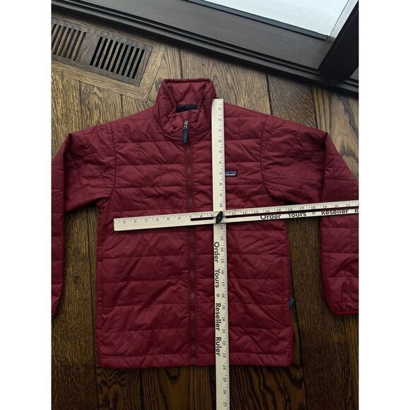Patagonia Kid's Nano Puff Brick Quilt Wax Red Winter Jacket Size Large (12) - Picture 5 of 6